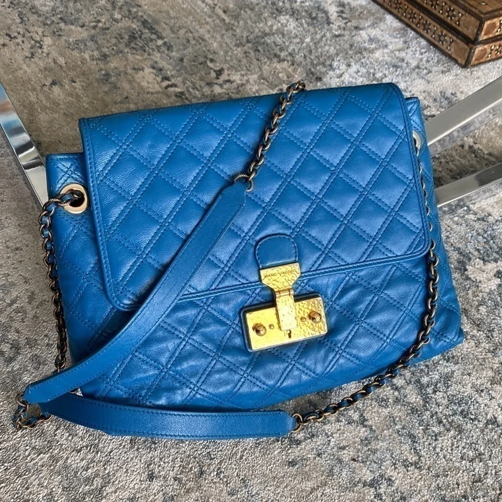 Marc Jacobs Leather Quilted Evening Shoulder Bag